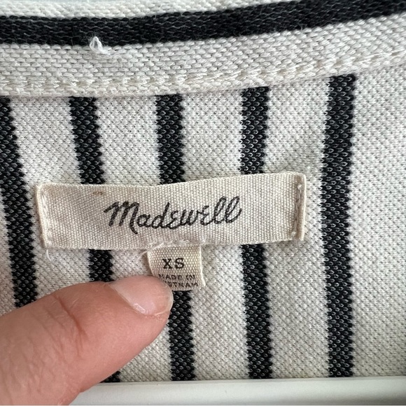 Madewell Striped Lace-Up Top Size X-Small - Picture 9 of 16